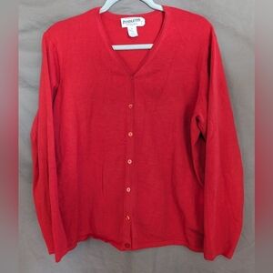 Pendleton 1X red cardigan 72% silk & 28% nylon in excellent condition